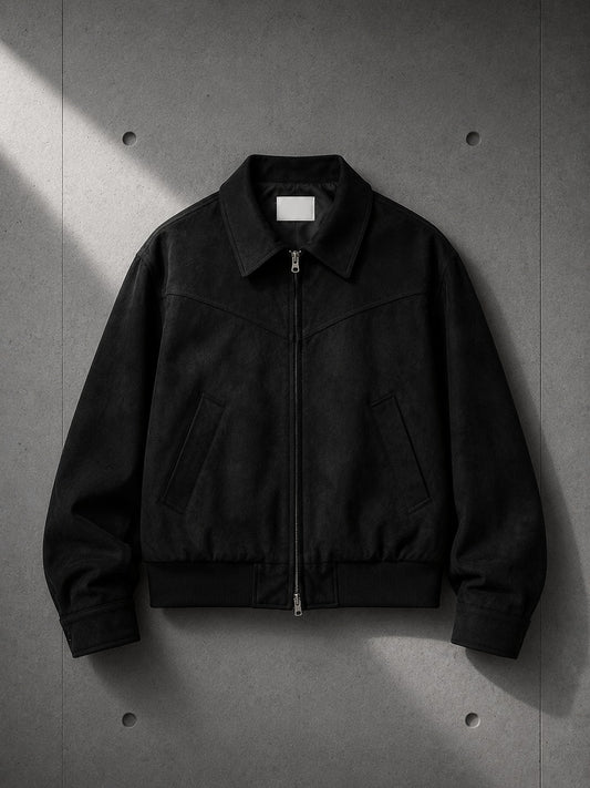 Suede Harrington Jacket