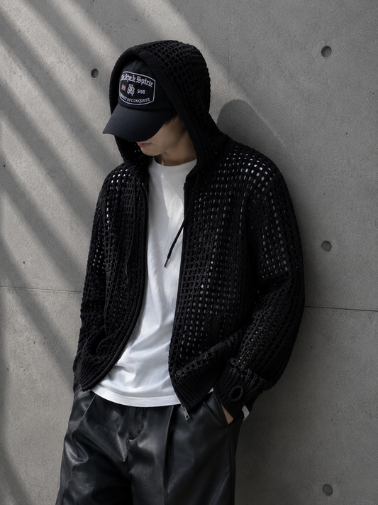 Mesh Zip Hoodie