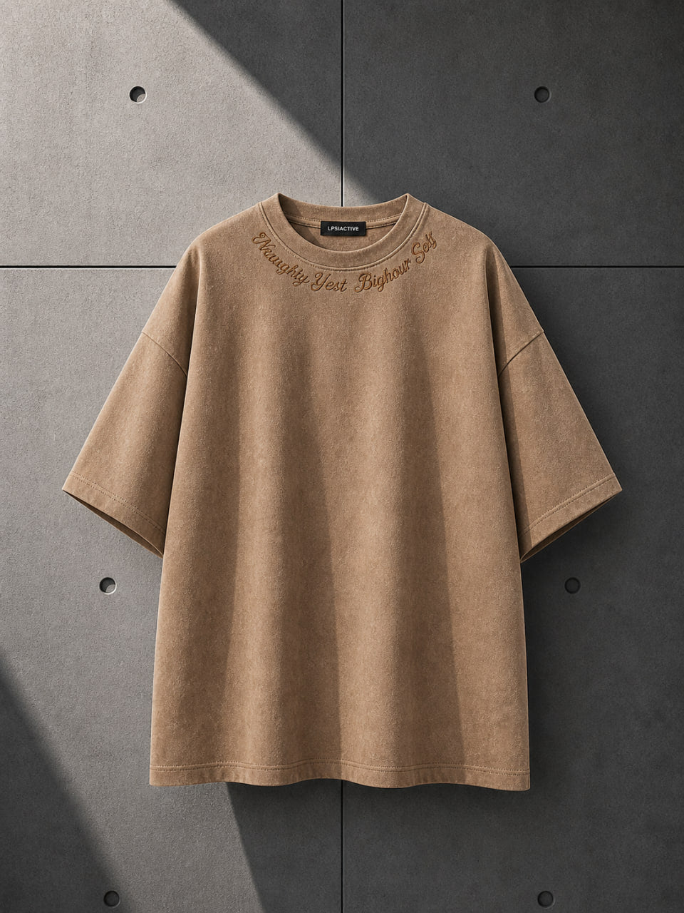 Naughty Best Bighour Self Suede Short Sleeve Tee