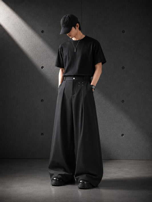 Pleat Wide Leg Trousers