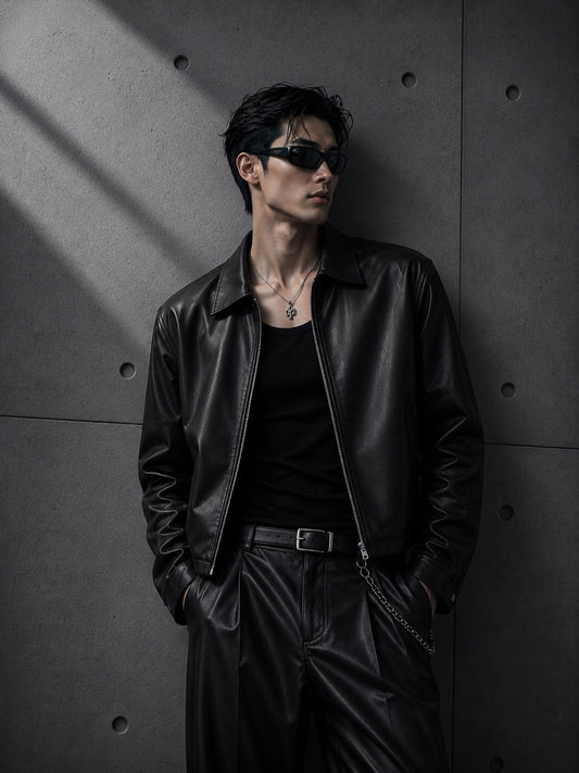 Crimson Lined Leather Jacket