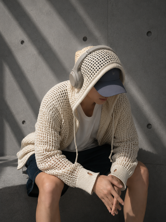 Mesh Zip Hoodie