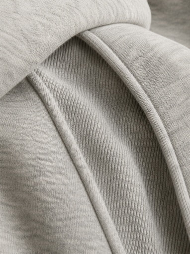 Close-up of gray fabric with visible texture