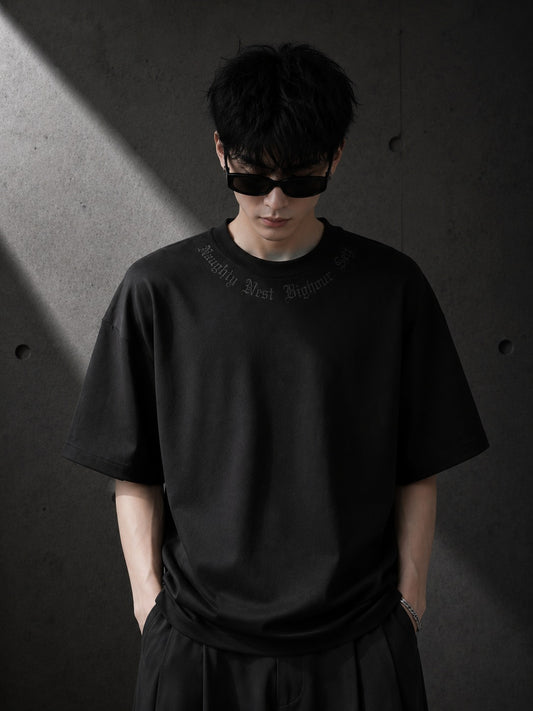 Naughty Best Bighour Self Suede Short Sleeve Tee
