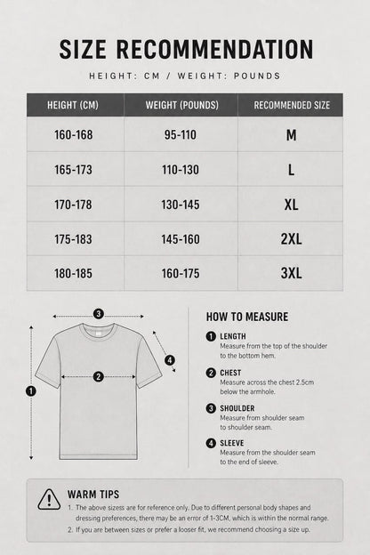LARÉN Shadow Structured Bomber Jacket size chart, measurements in cm