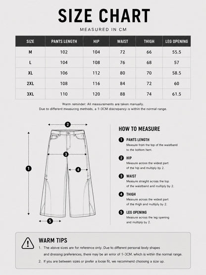 LARÉN Rivet Pleated Straight-Leg Jeans size chart, measurements in cm
