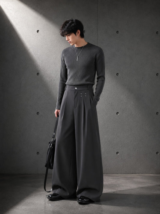 Pleat Wide Leg Trousers