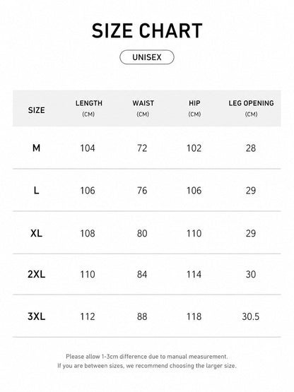 LARÉN Pleat Wide Leg Trousers size chart, measurements in cm
